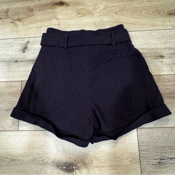 2Bella dark gray dress shorts with belted waist band, side button closure, S. - Picture 7 of 12